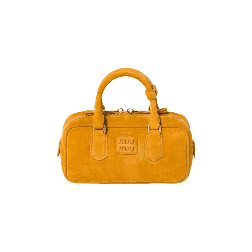 Miu Miu Arcadie Matelassé Top-Handle Bag Whisky