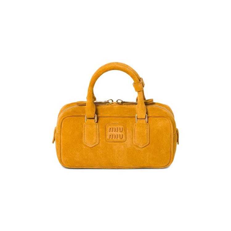 Miu Miu Arcadie Matelassé Top-Handle Bag Whisky