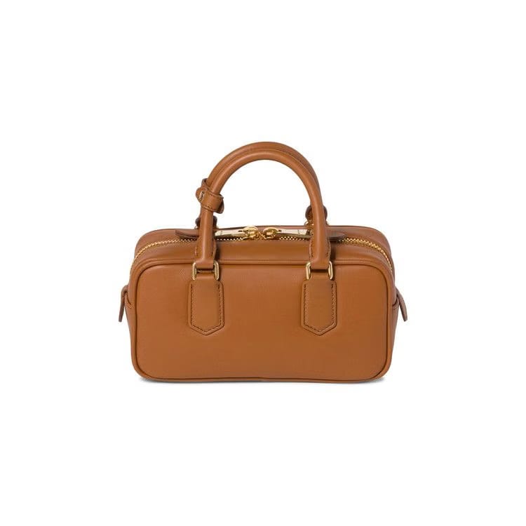 Miu Miu Arcadie Leather Bag Cognac