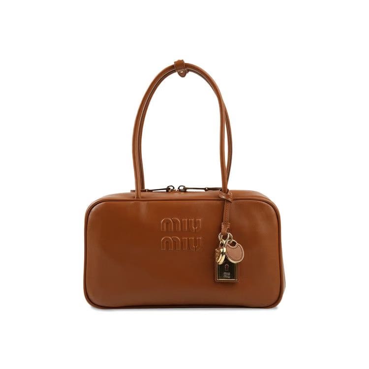Miu Miu Soft Leather Beau Bag Cognac