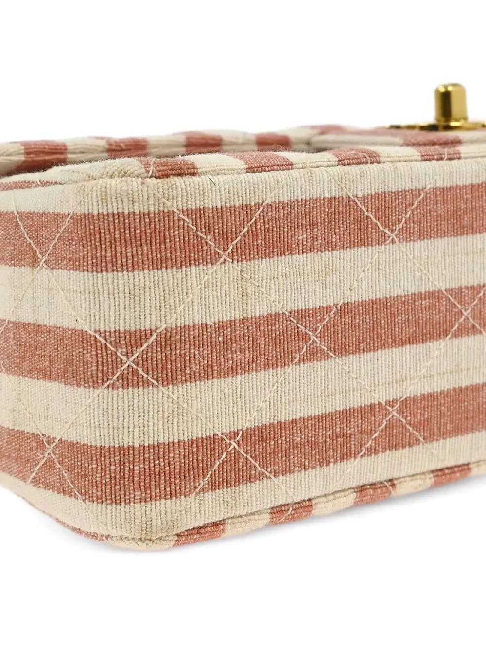 1995 small striped classic double flap shoulder bag