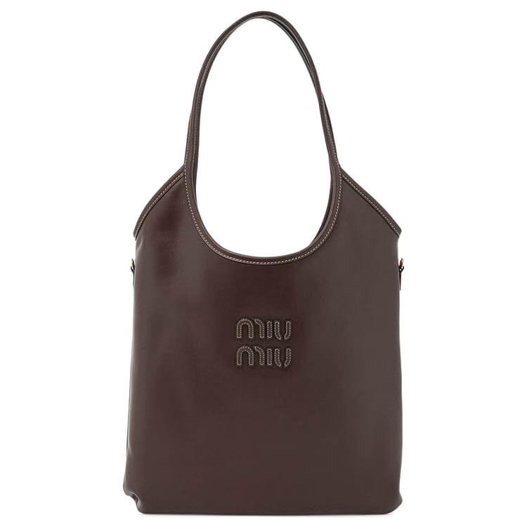 Miu Miu Cognac Ivy Leather Bag Radica