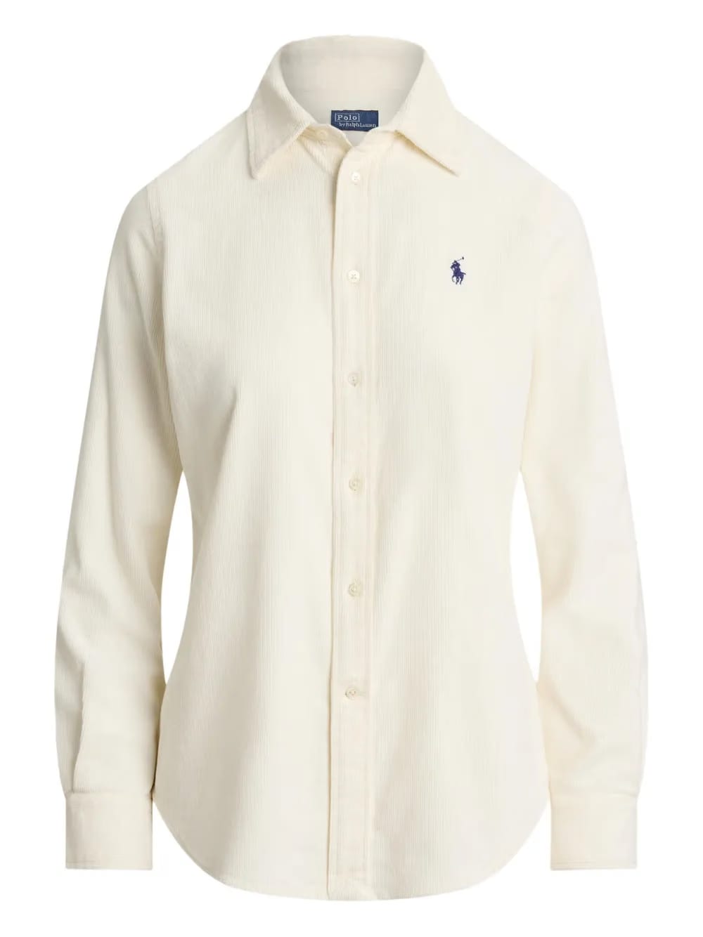 corduroy long-sleeve collared shirt