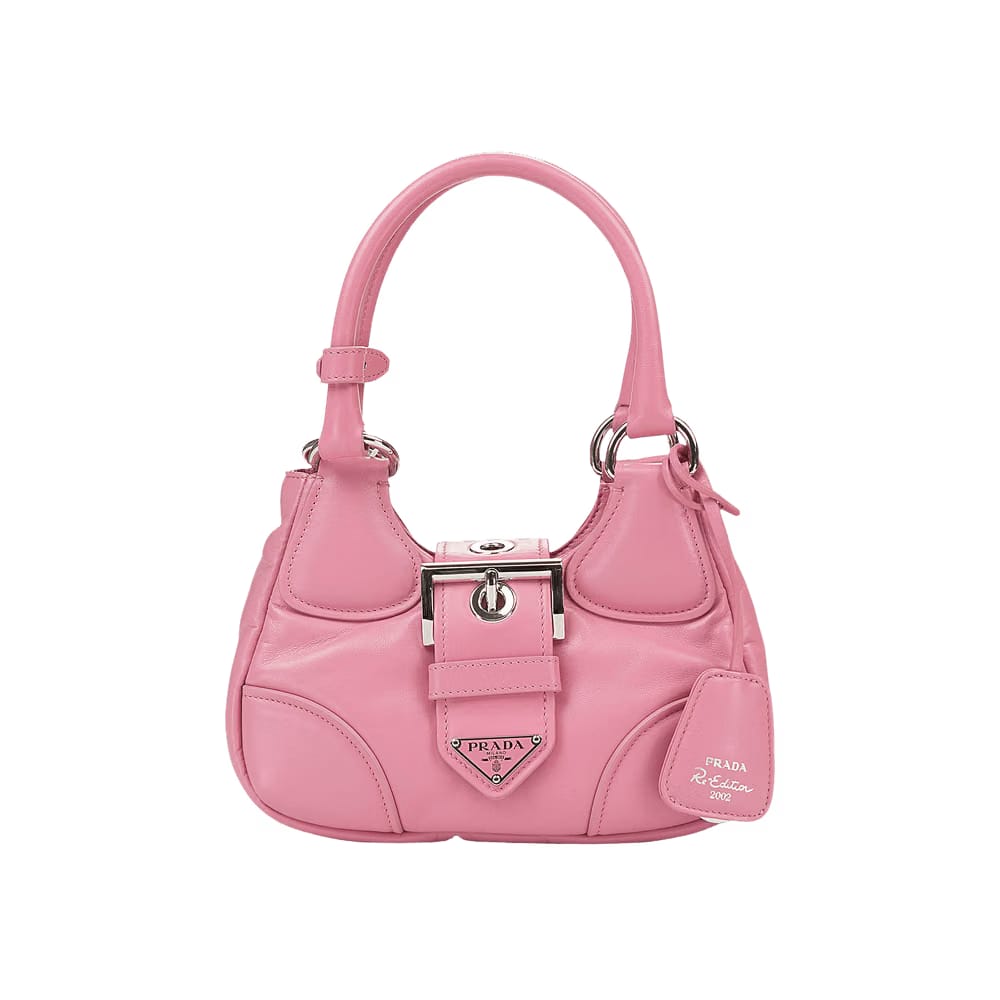 Prada 2002 Re-Edition Padded Moon Bag Pink