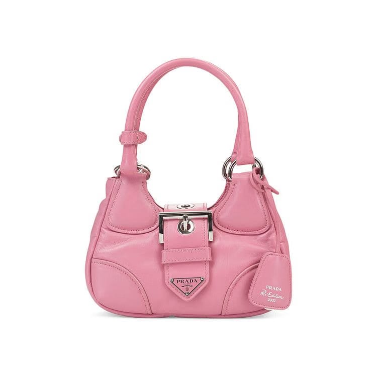 Prada 2002 Re-Edition Padded Moon Bag Pink