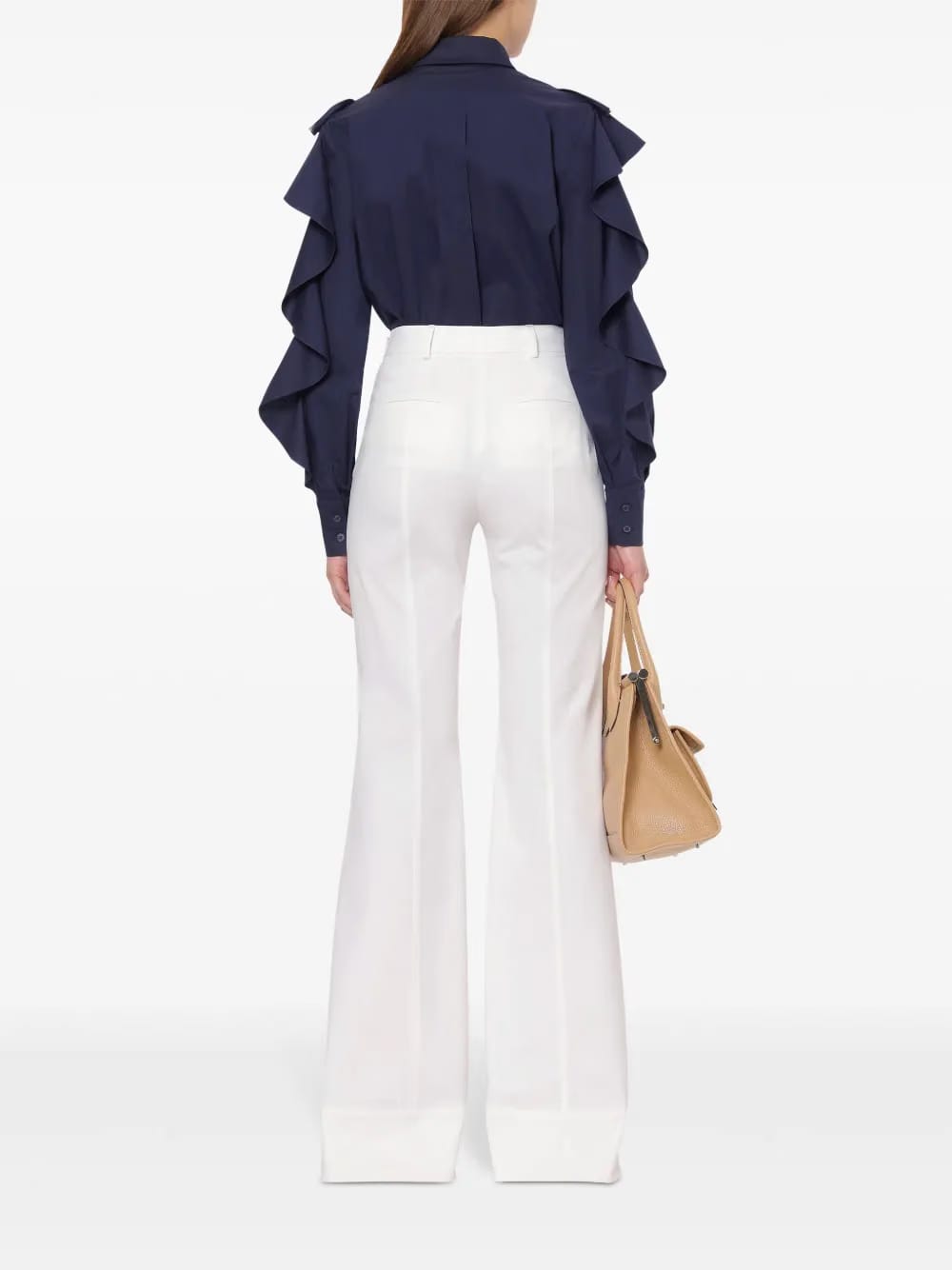 ruffle-detailing shirt