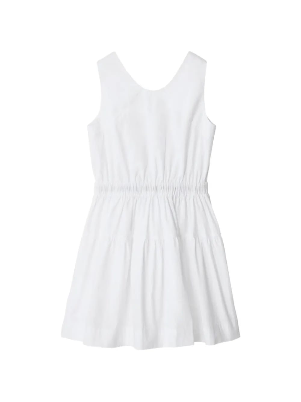 check trim cotton dress