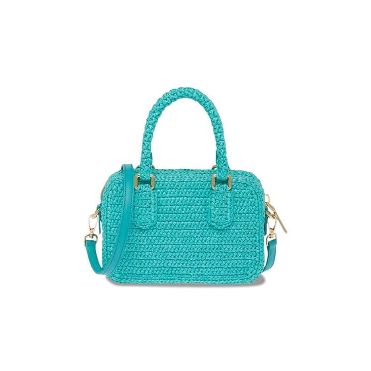Miu Miu Crochet Top Handle Bag Jade Green