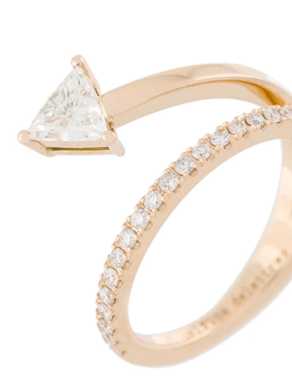 18kt champagne gold Marry Me diamond ring