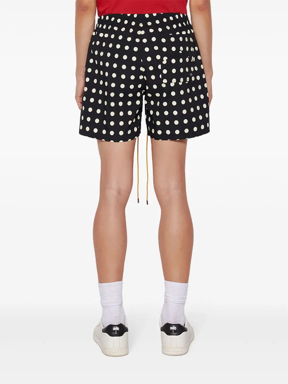 polka-dot logo-print swim shorts