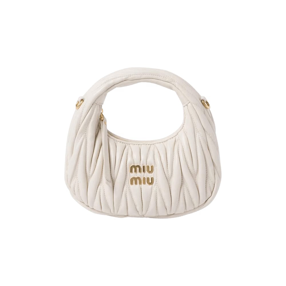 Miu Miu Matelasse Shoulder Bag Bianco