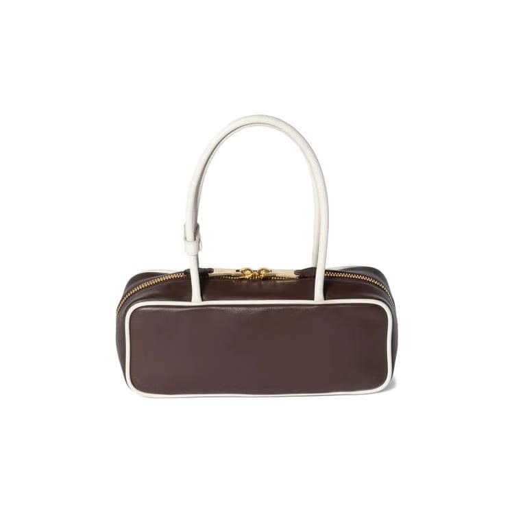 Miu Miu Contrast Beau Bag Briarwood/White