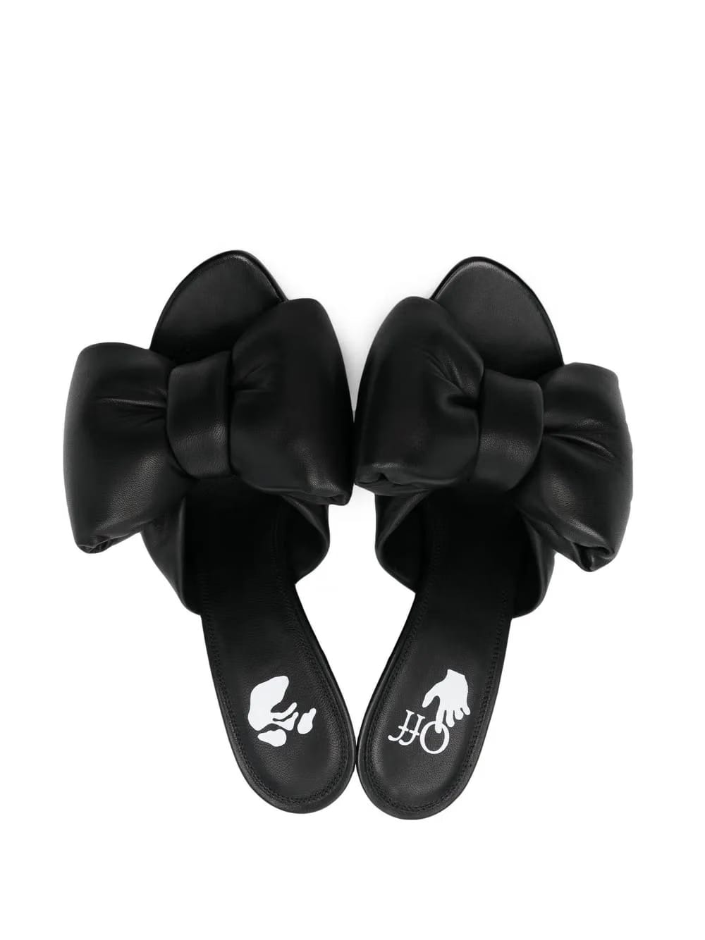 Allen Bow metal heel mules