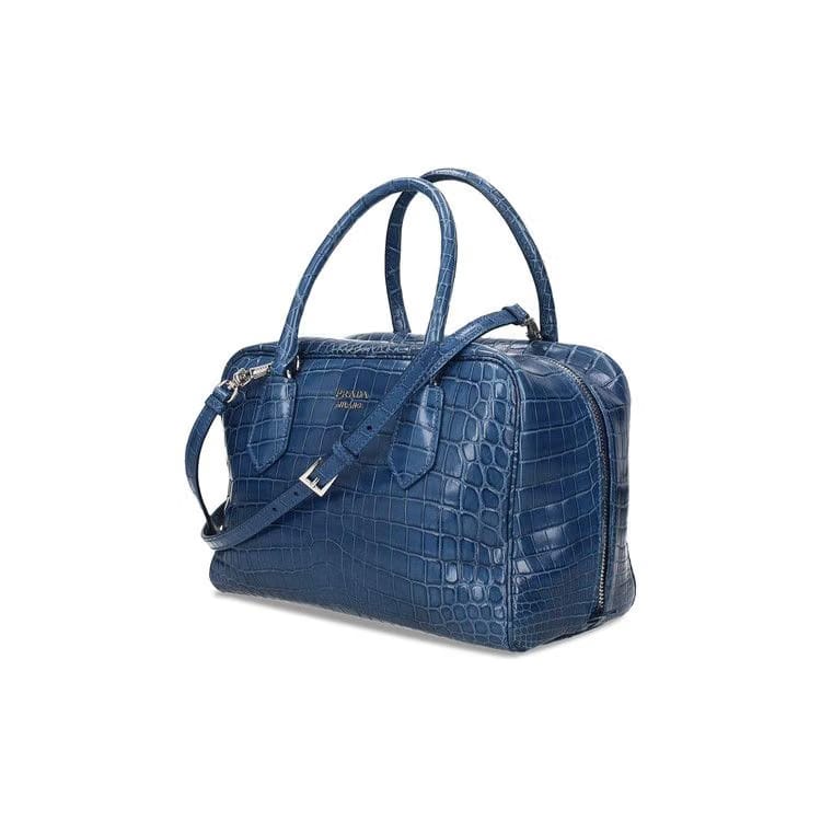 Prada Crocodile Heaventy Bag Blue