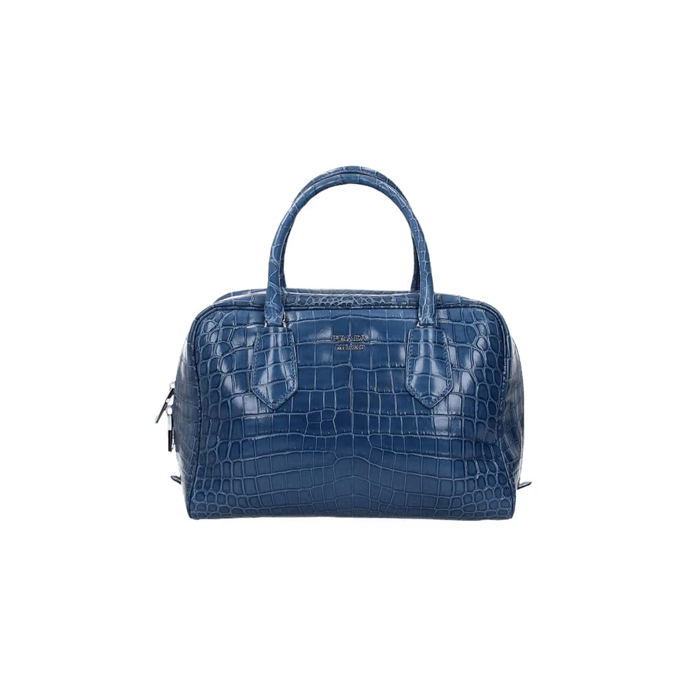 Prada Crocodile Heaventy Bag Blue