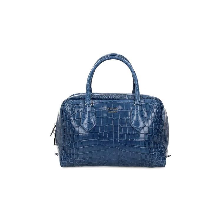 Prada Crocodile Heaventy Bag Blue