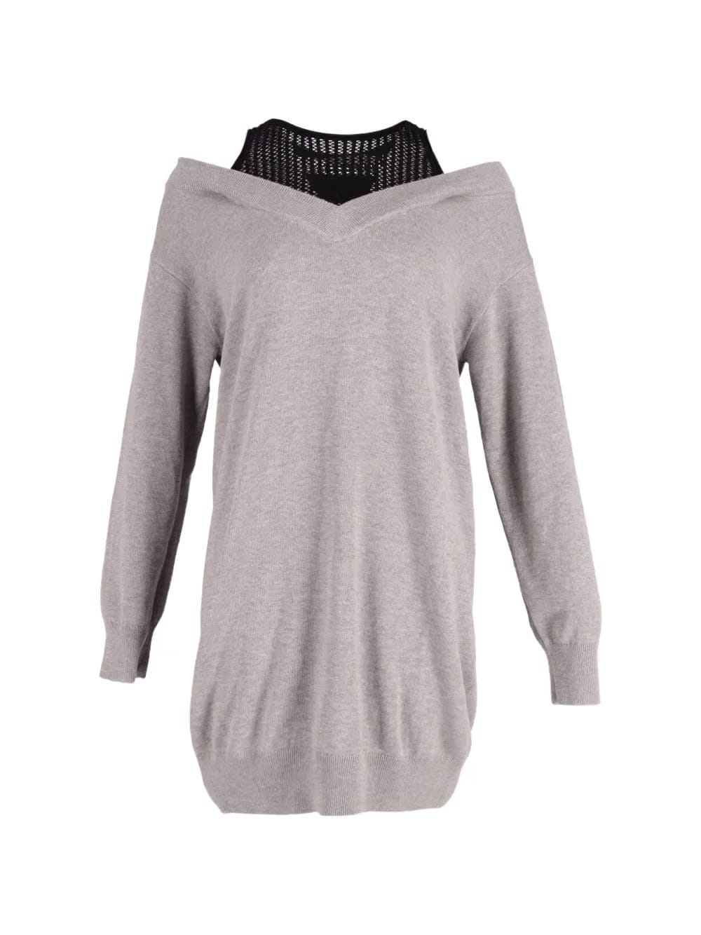 bi-layer sweater dress