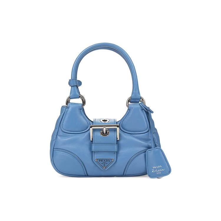 Prada 2002 Re-Edition Padded Moon Bag Blue