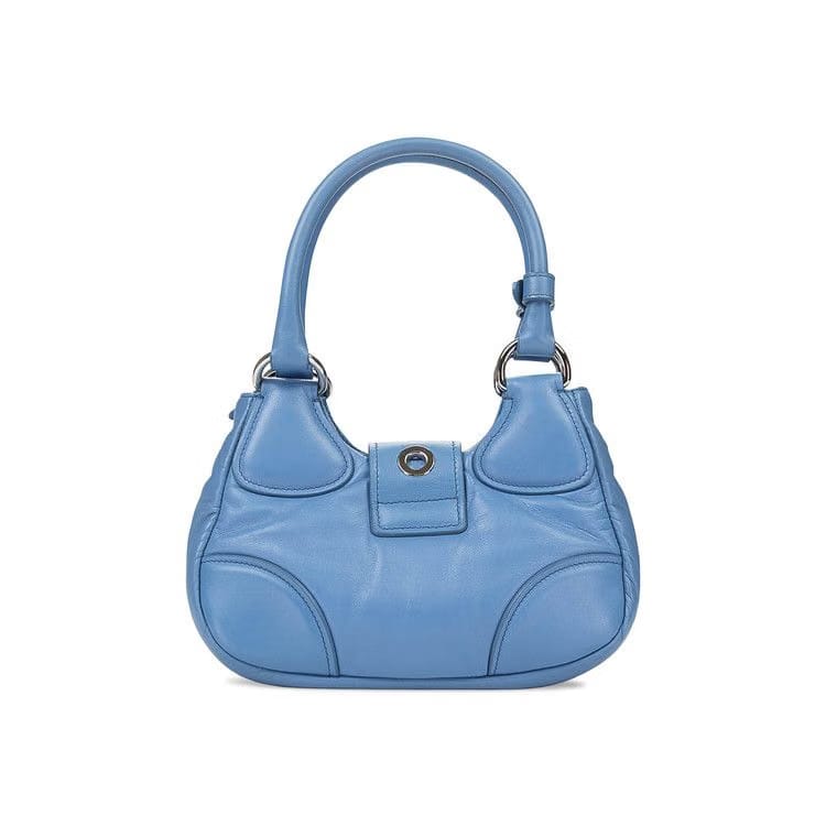 Prada 2002 Re-Edition Padded Moon Bag Blue