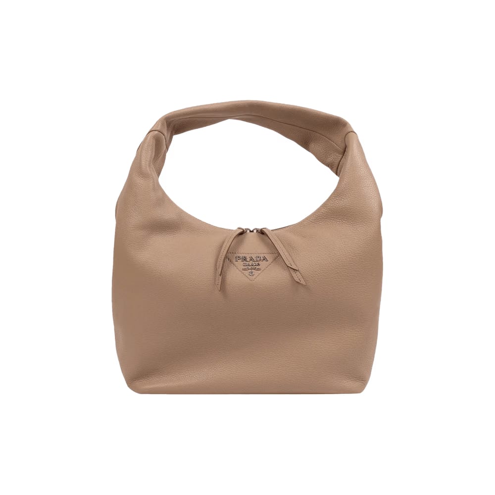Prada Calf Leather Hobo Medium Shoulder Bag Pink