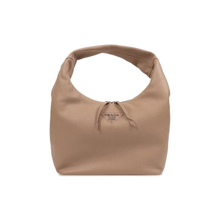 Prada Calf Leather Hobo Medium Shoulder Bag Pink