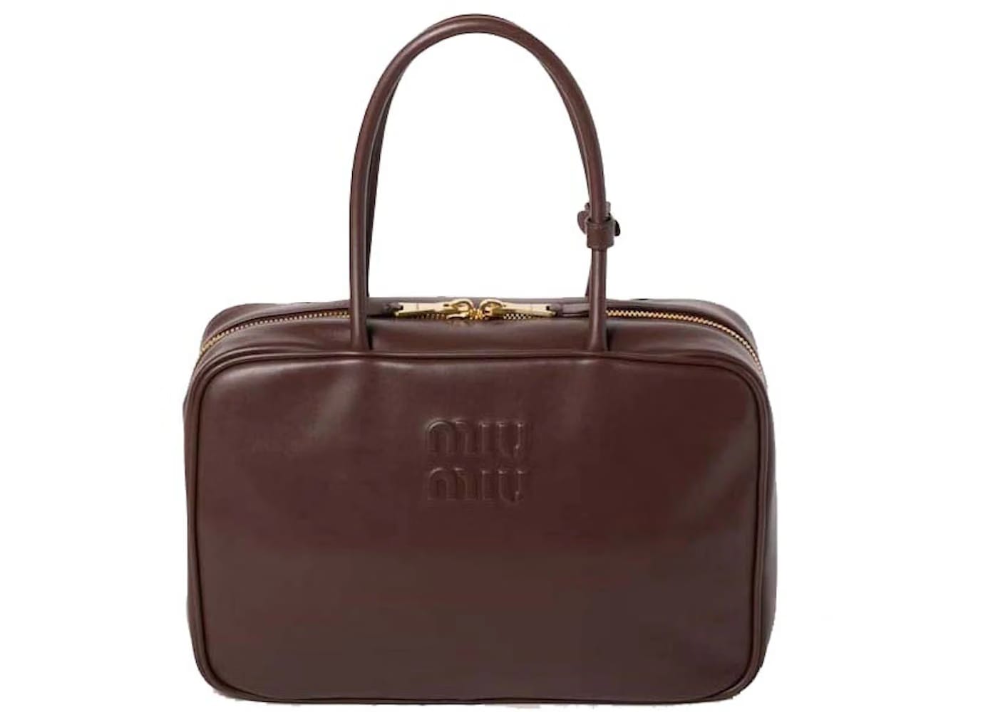 Miu Miu Leather Beau Bag Briarwood
