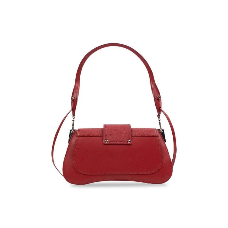 Prada Sidonie Calf Leather Small Shoulder Bag Red
