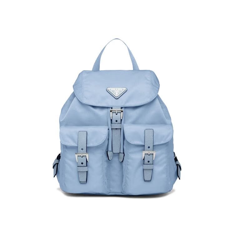 Prada Celeste Small Re-Nylon Backpack Celeste