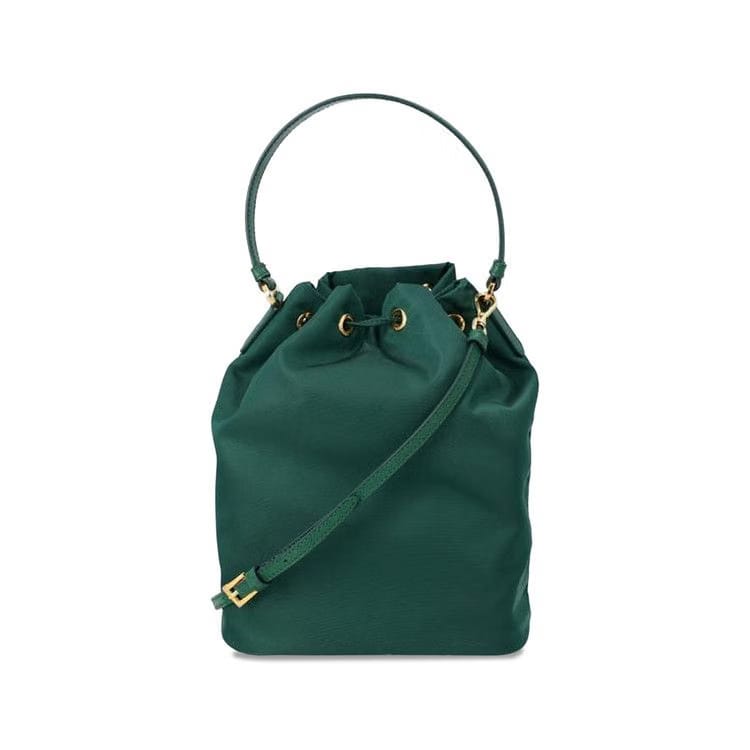 Prada Duet Nylon Shoulder Bag Green