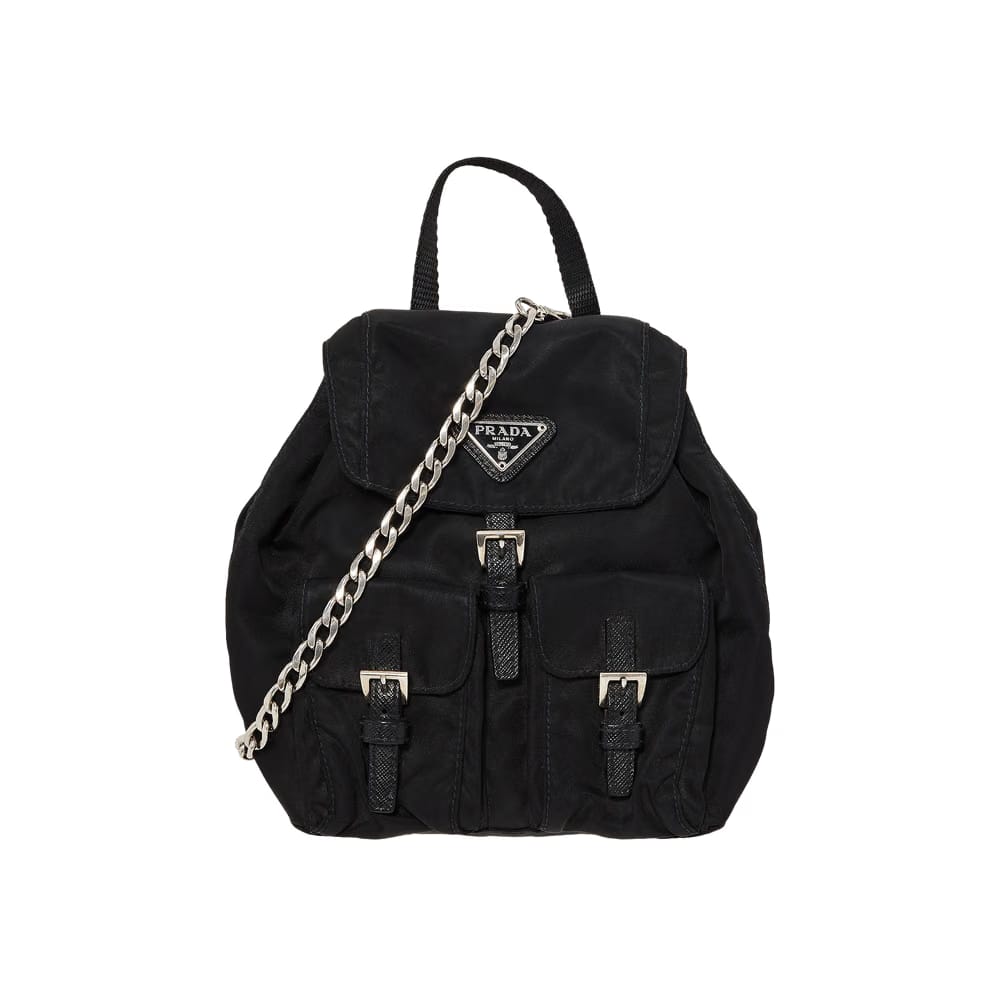 Prada Chain Backpack Black