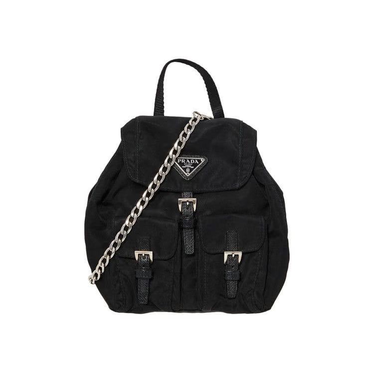 Prada Chain Backpack Black