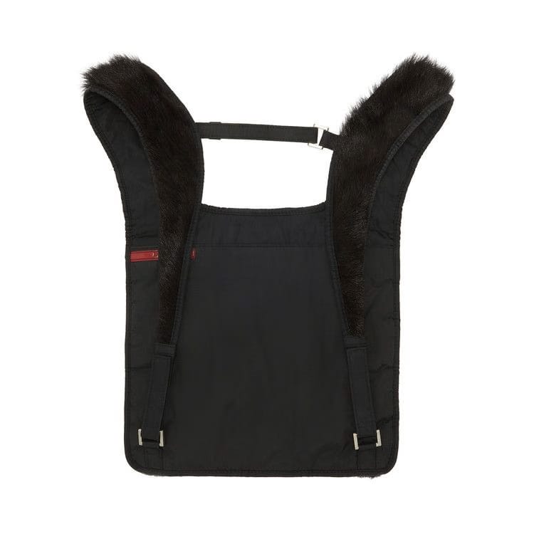 Prada Reversible Goat Fur Chest Rig Bag Nero