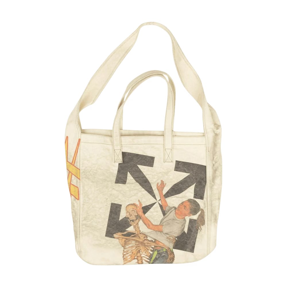 Off-White Pascal Canvas Tote Bag Beige