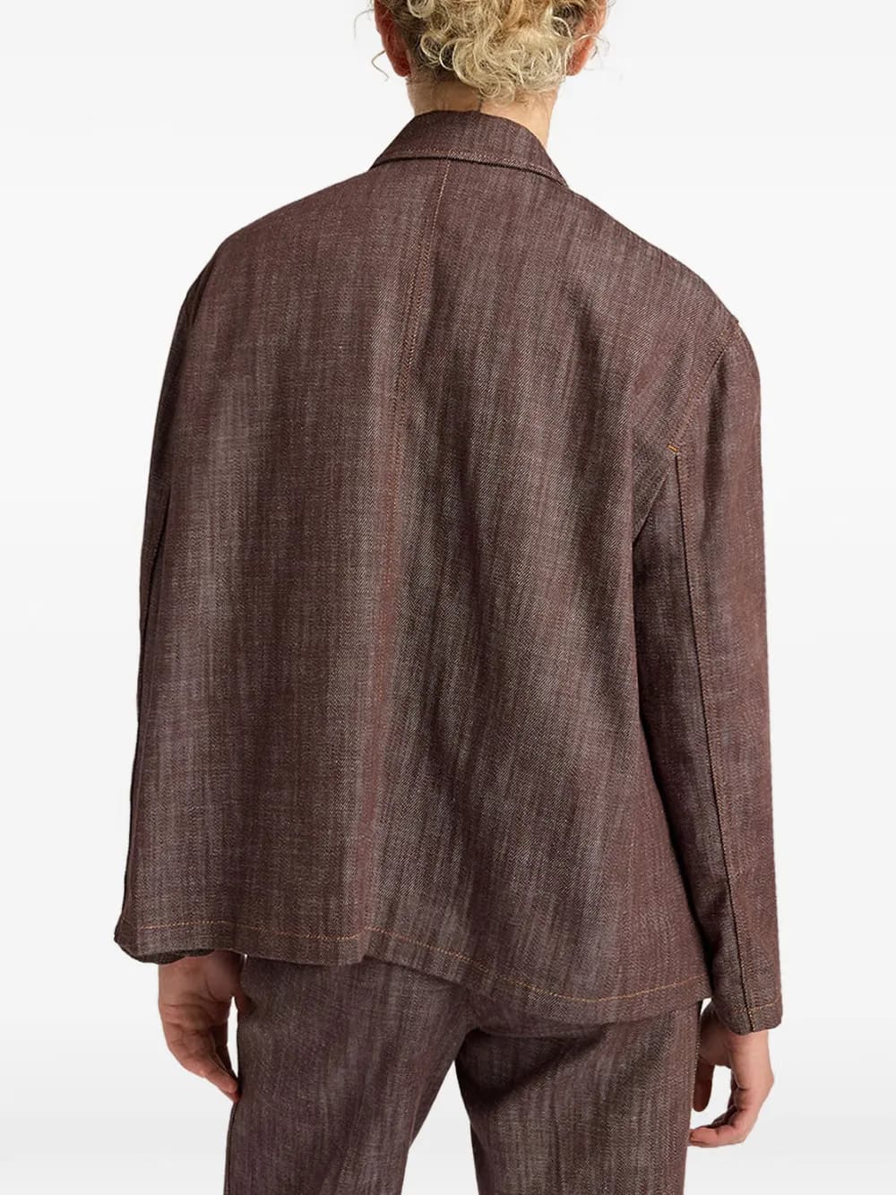 Shins single-breasted denim jacket