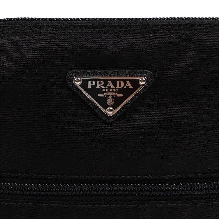 Prada Nylon Fabric Adjustable Strap Cross Body Shoulder Bag Black