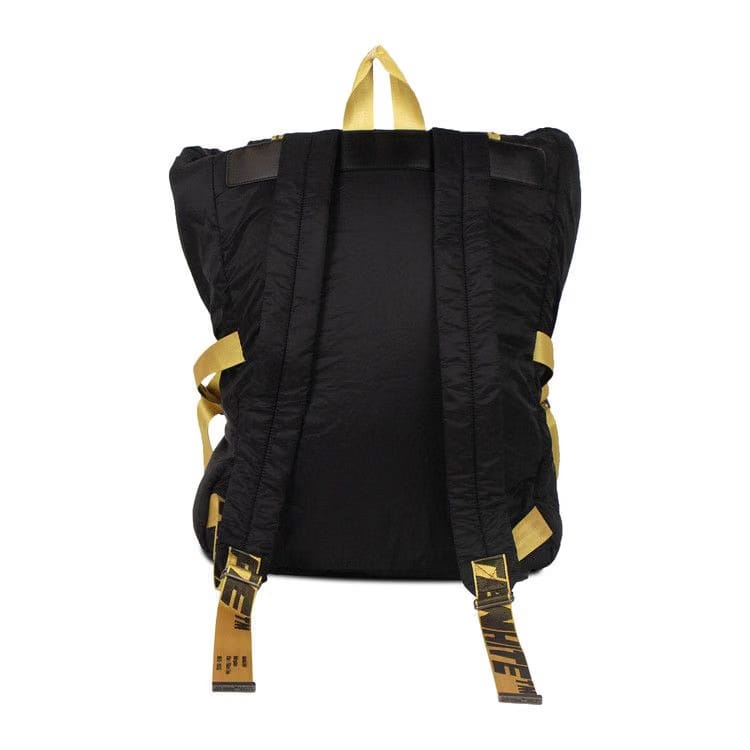 Off-White Logo Strap Backpack Black/Yellow