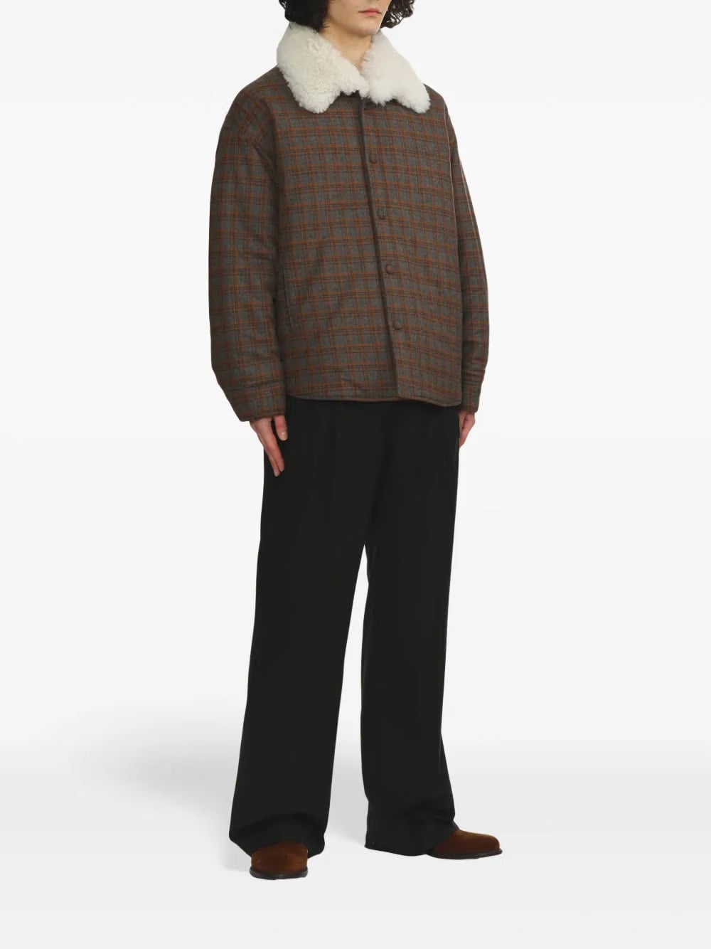 check-print jacket