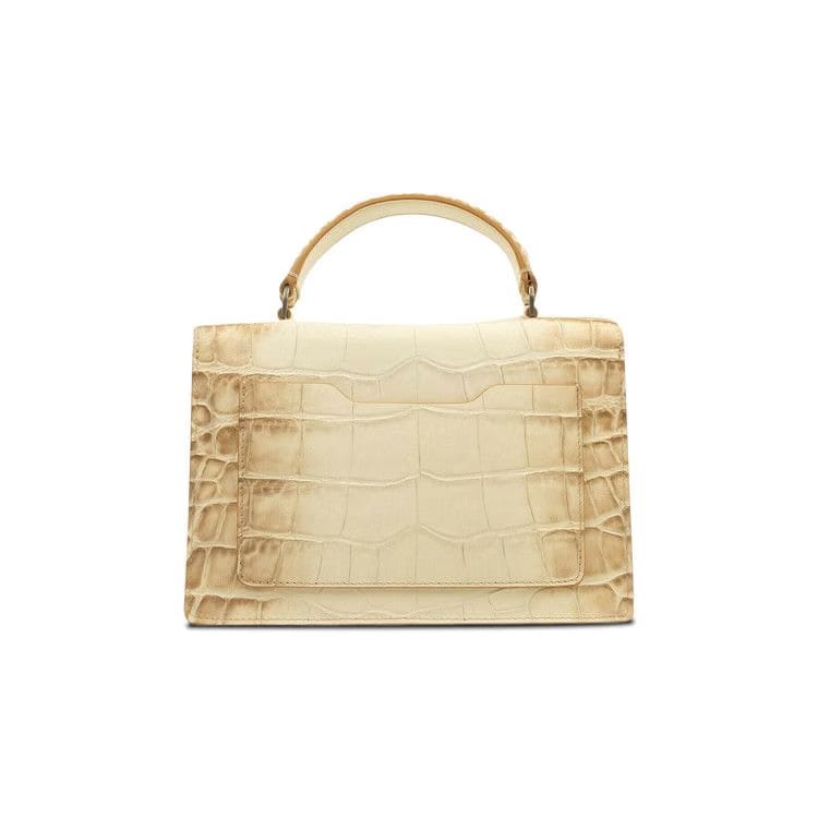 Off-White Shaded Croc Jitney 1.4 Bag Brown