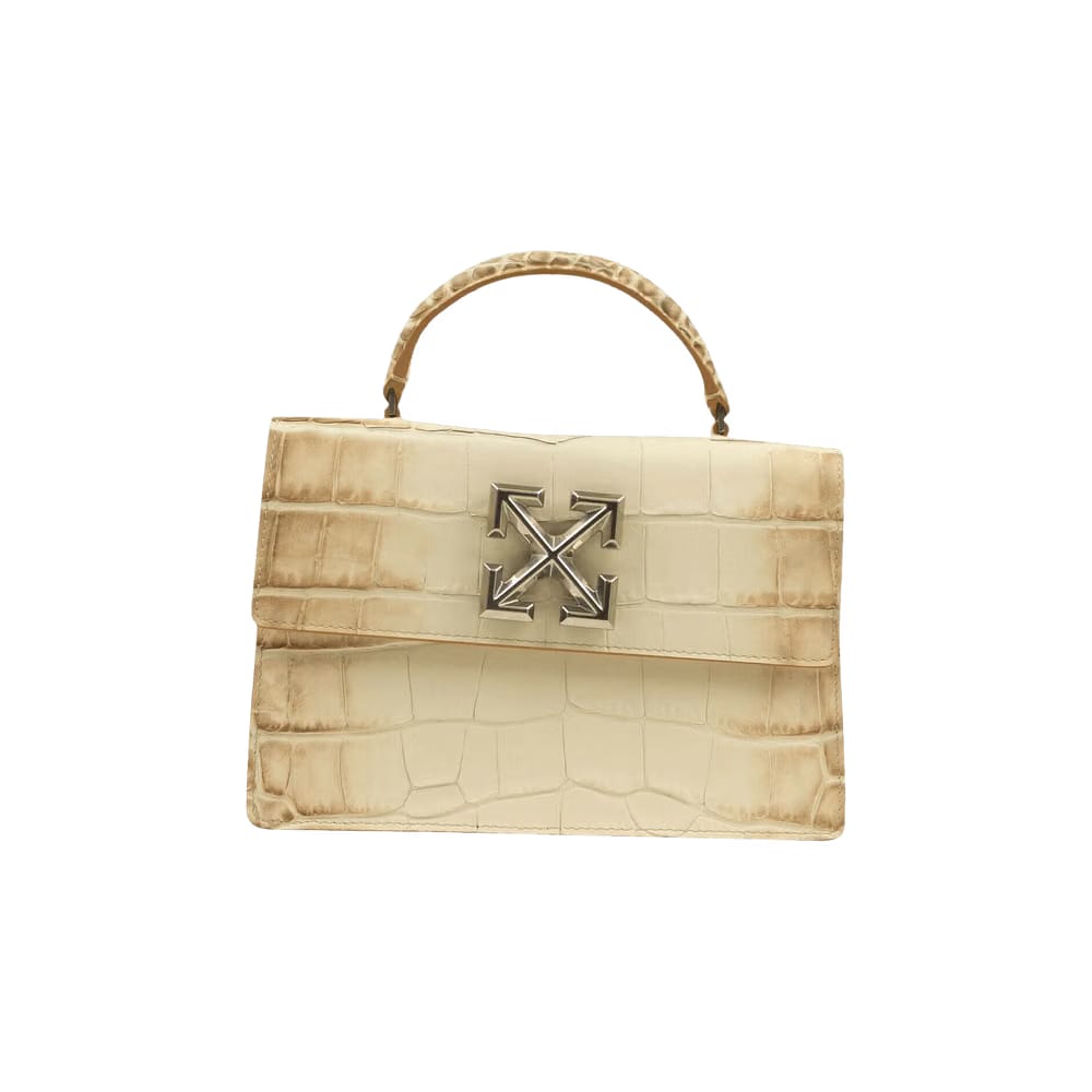 Off-White Shaded Croc Jitney 1.4 Bag Brown