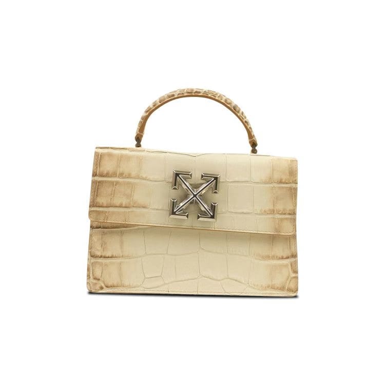 Off-White Shaded Croc Jitney 1.4 Bag Brown