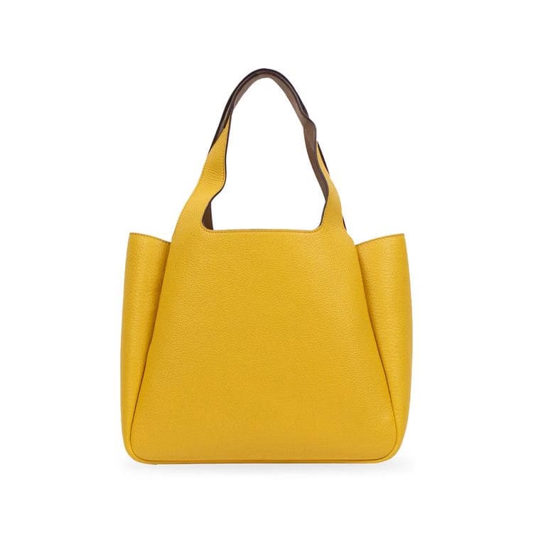 Prada Double Top Handle Medium Handbag Yellow