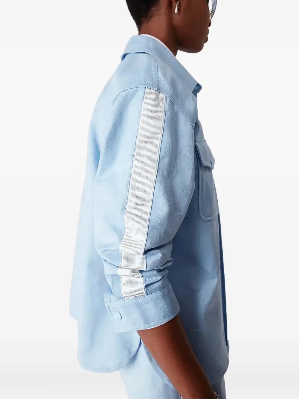 patch-pocket stripe shirt