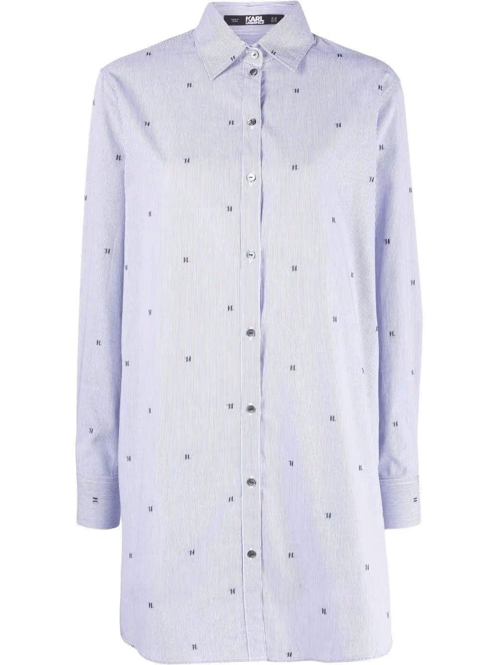 monogram stripe tunic shirt