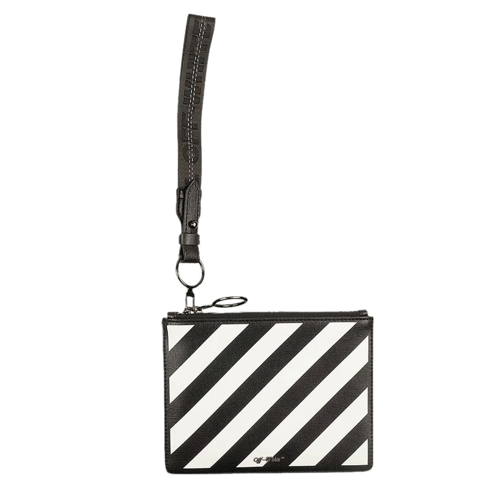 Off-White Flat Diag Double Pouch Black