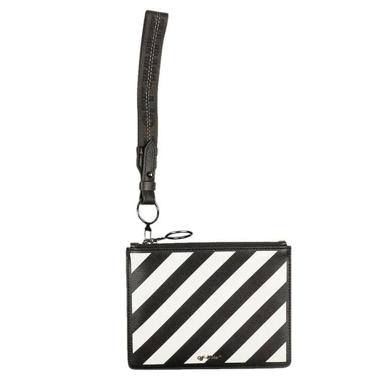 Off-White Flat Diag Double Pouch Black