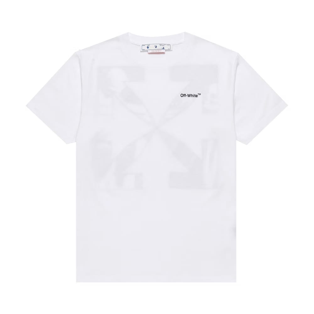 Off-White Caravag Arrow Slim Shorts-Sleeve T-Shirt White/Black