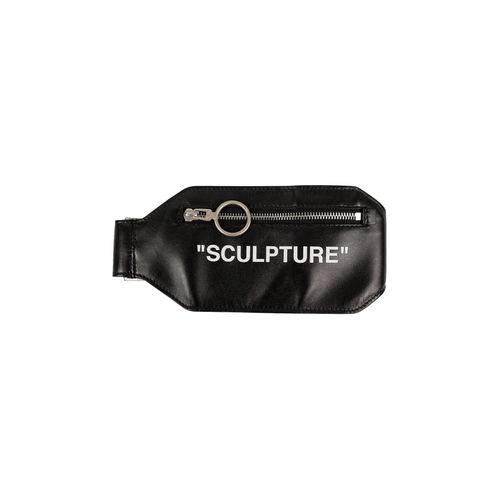 Off-White Leather Sculpture XS Pouch Belt Bag Black