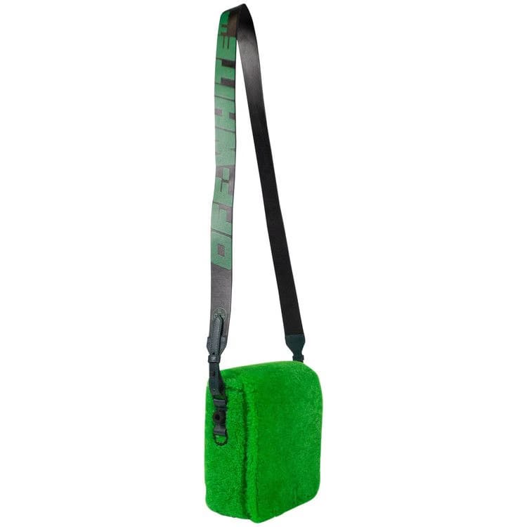 Off-White Fuzzy Binder Messenger Bag Green