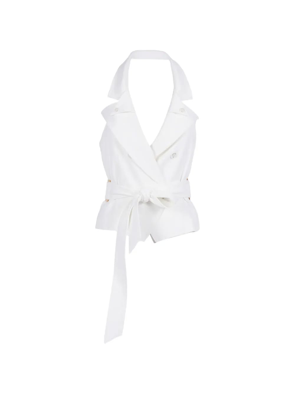 halter neck collared waistcoat