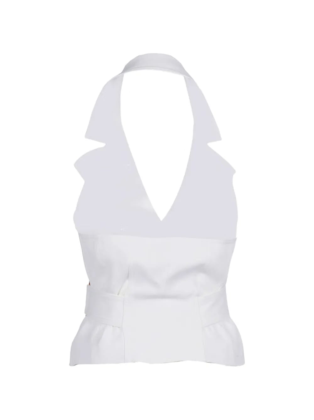 halter neck collared waistcoat